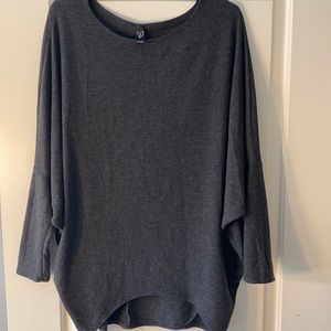 Gray oversized blouse
